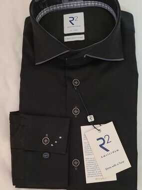 R2 Men's Black Dress Shirt